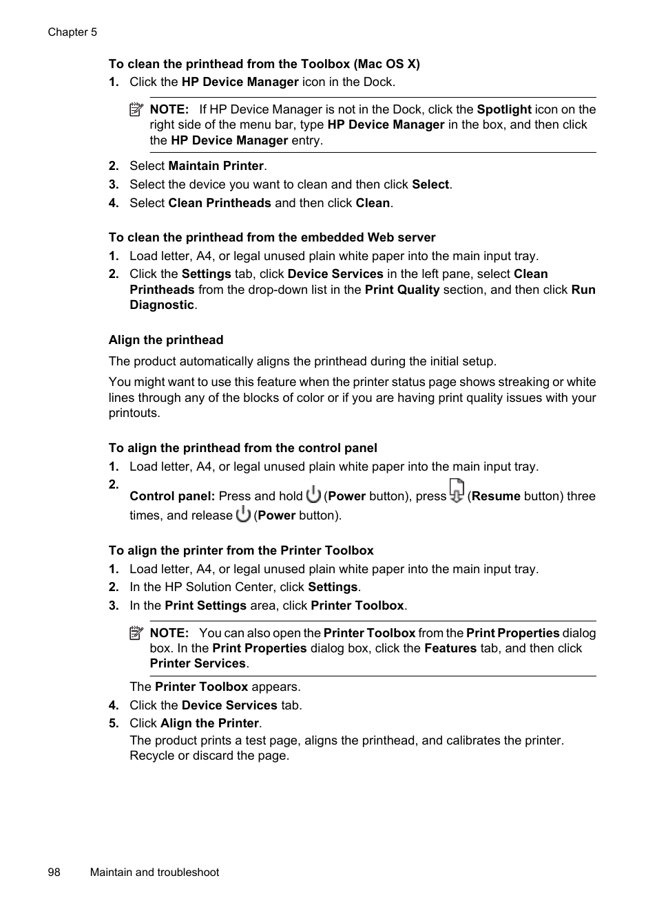 Align the printhead, Align, The printhead | HP Officejet 6000 User Manual | Page 102 / 168