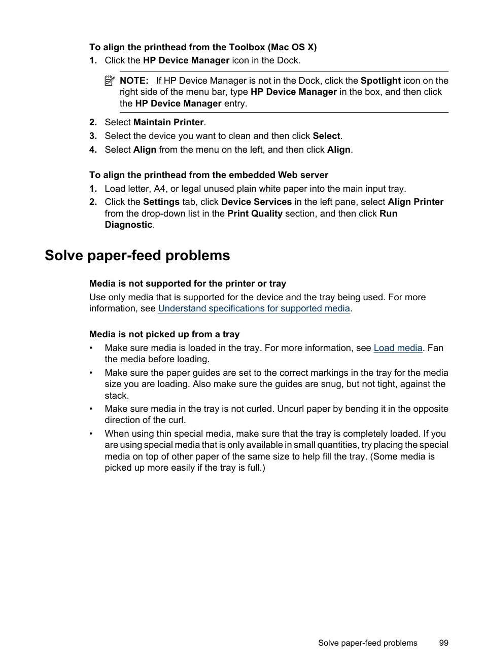 Solve paper-feed problems, Solve paper, Feed problems | HP Officejet 6000 User Manual | Page 103 / 168