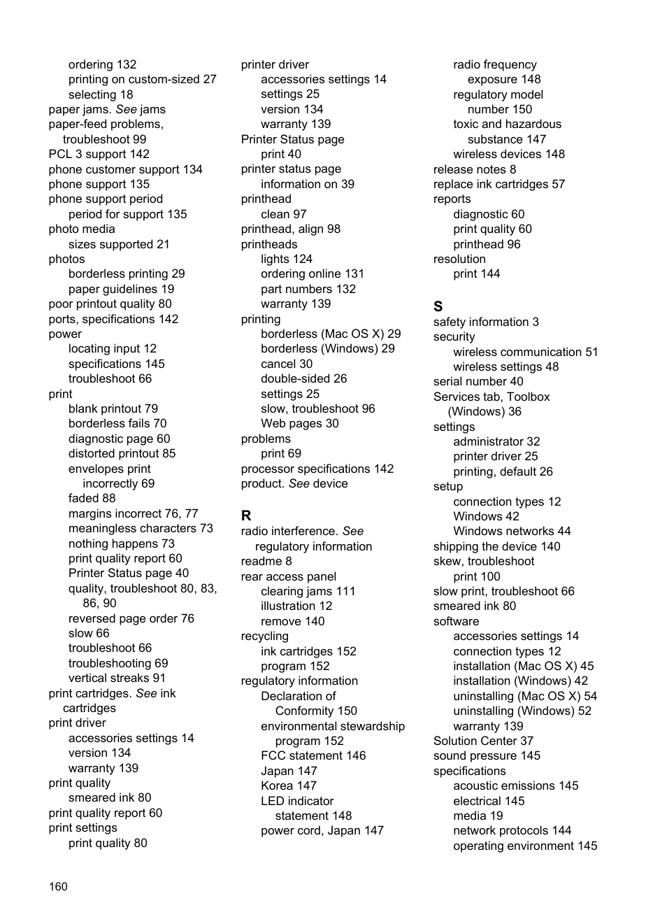 HP Officejet 6000 User Manual | Page 164 / 168