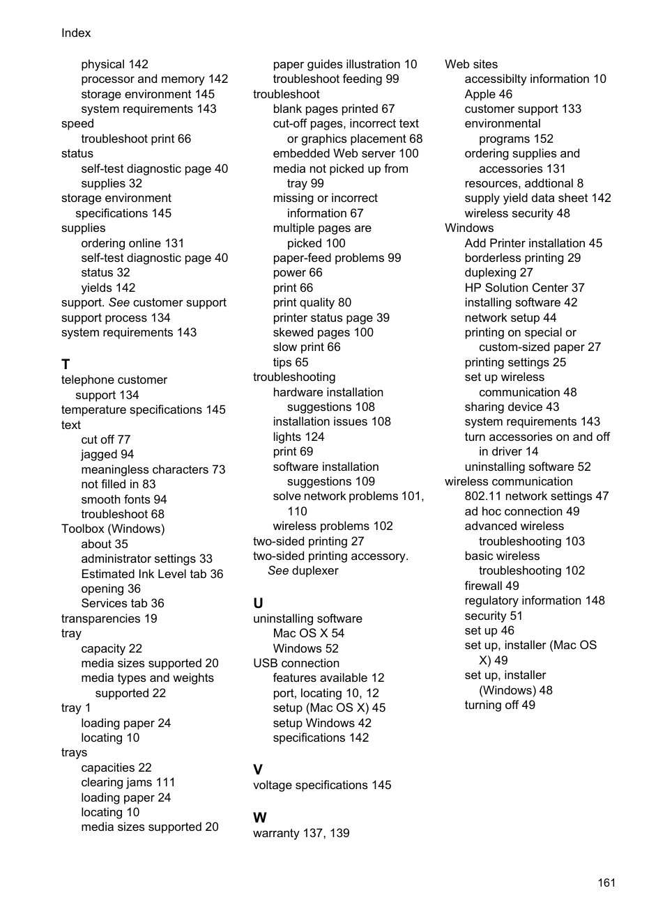 HP Officejet 6000 User Manual | Page 165 / 168