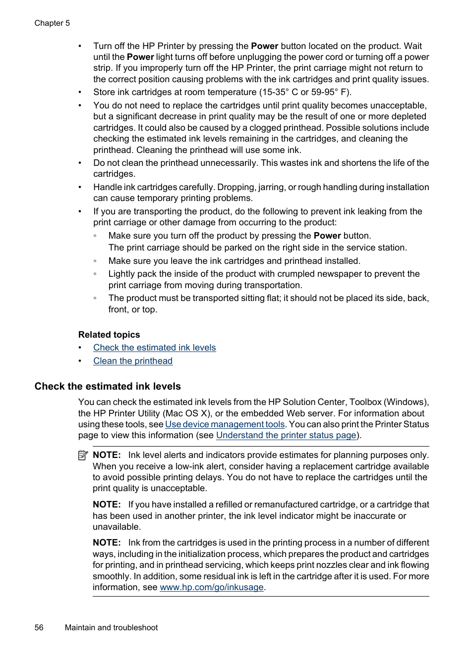 Check the estimated ink levels | HP Officejet 6000 User Manual | Page 60 / 168