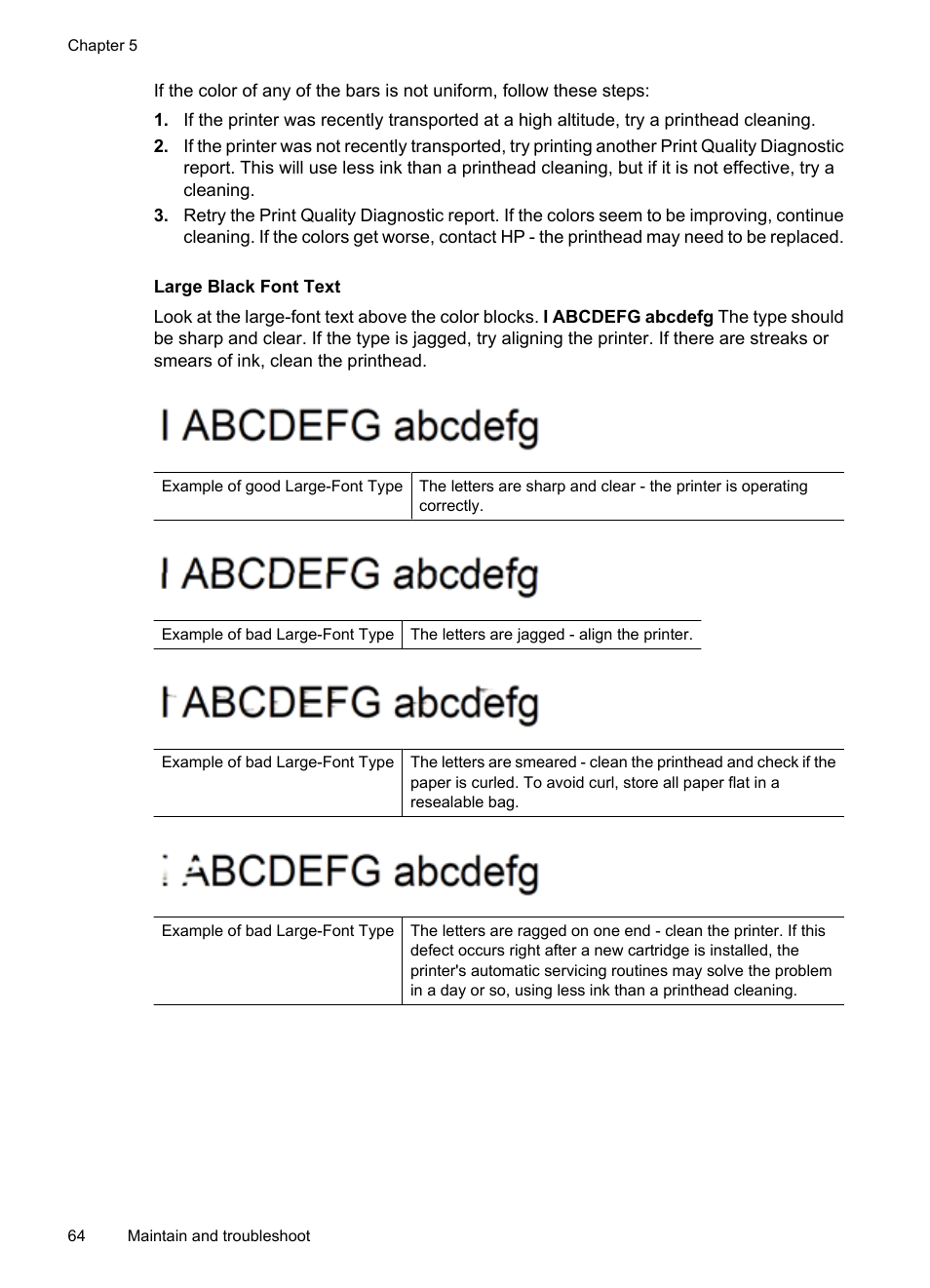 Large black font text | HP Officejet 6000 User Manual | Page 68 / 168