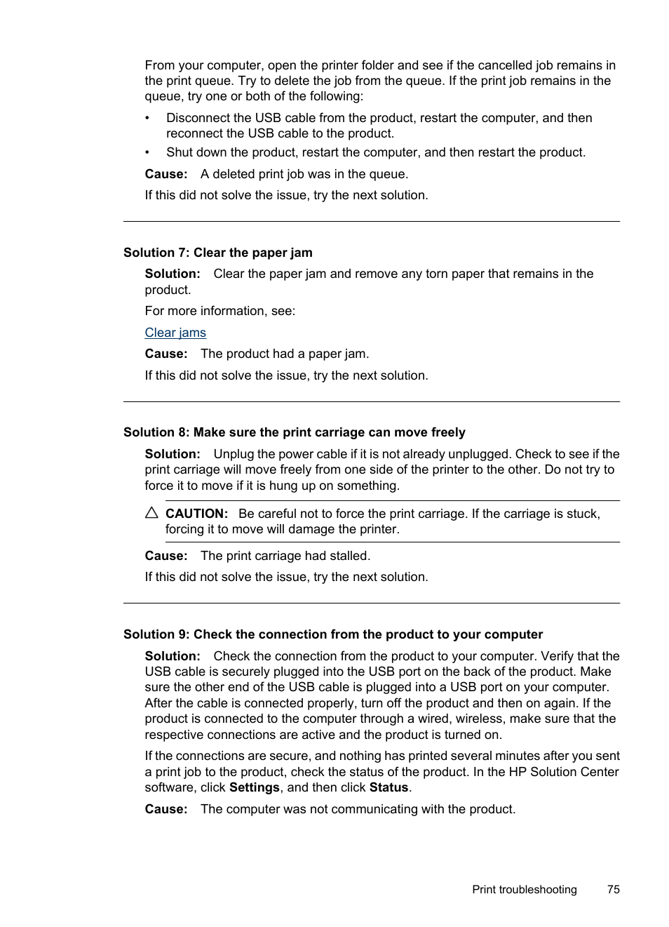 Solution 7: clear the paper jam | HP Officejet 6000 User Manual | Page 79 / 168