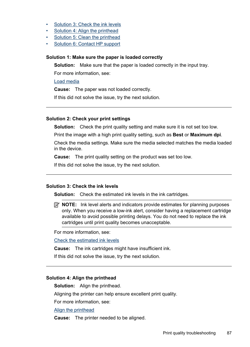 Solution 2: check your print settings | HP Officejet 6000 User Manual | Page 91 / 168