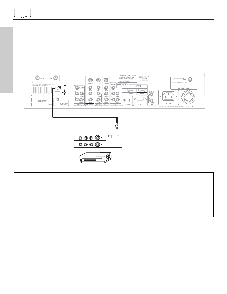 Connecting external video sources, First time use | Hitachi 55HDX61 User Manual | Page 20 / 100