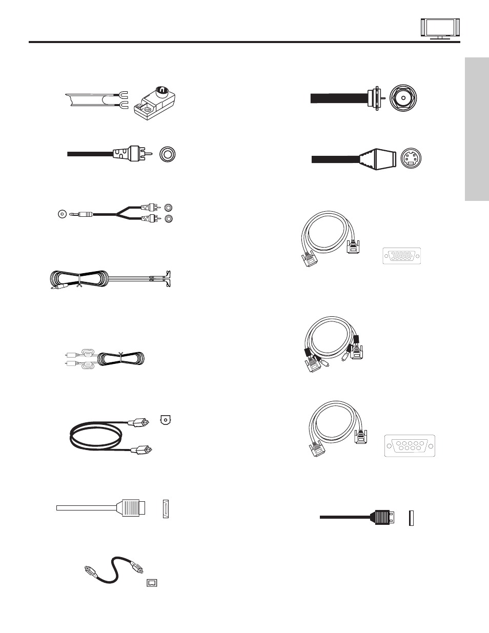 Hookup cables, First time use | Hitachi 55HDX61 User Manual | Page 7 / 100