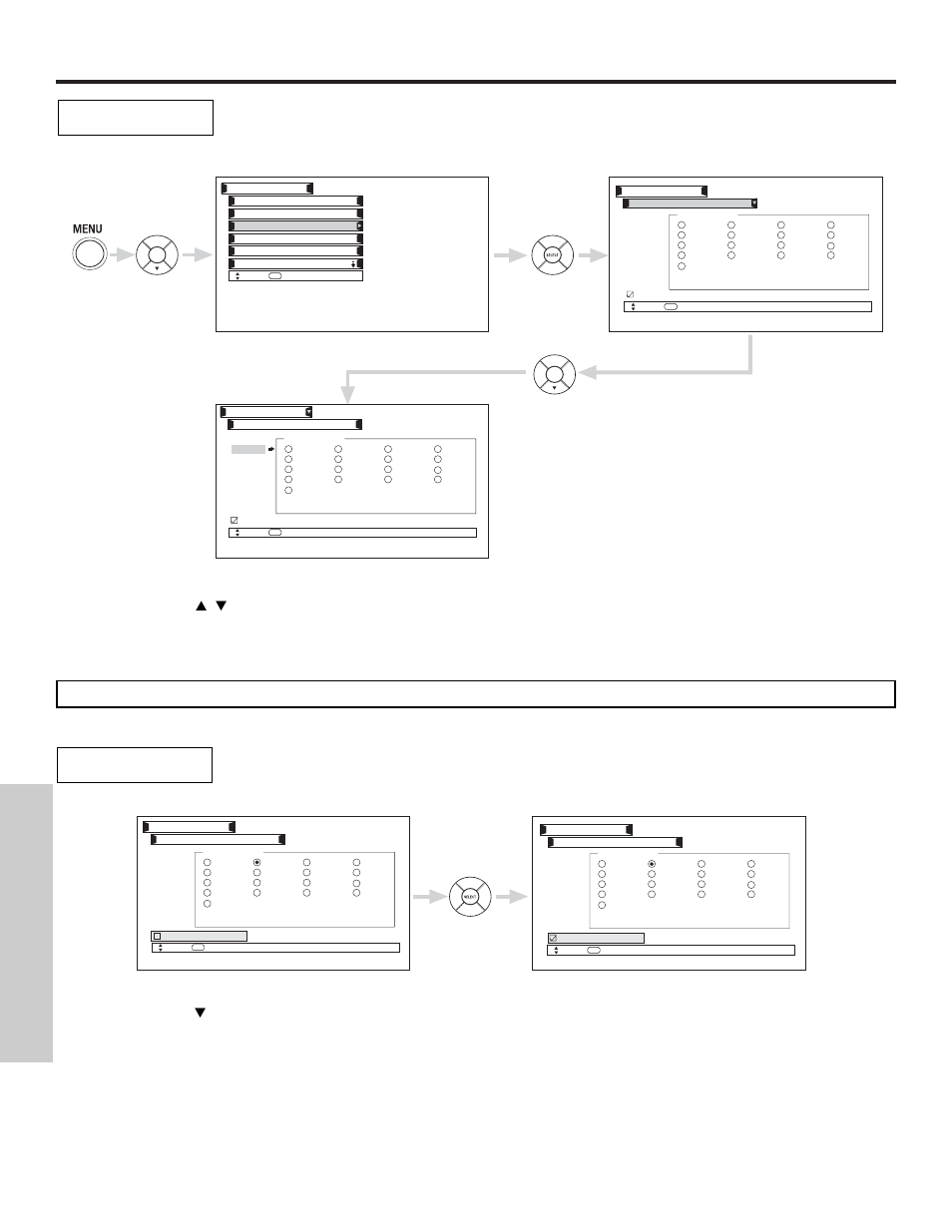 Setup, On-screen displa y | Hitachi 55HDX61 User Manual | Page 74 / 100