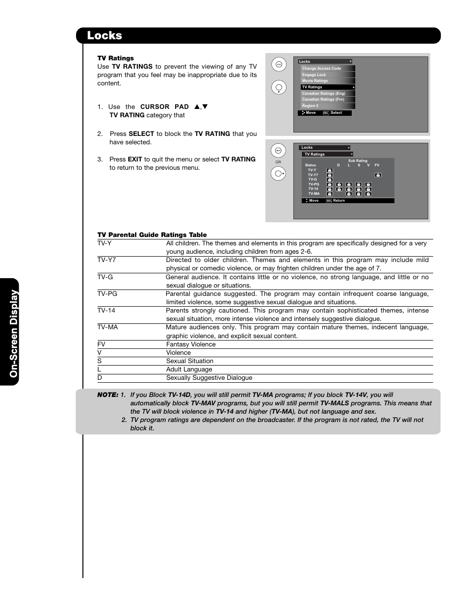 Locks | Hitachi P42T501 User Manual | Page 50 / 87