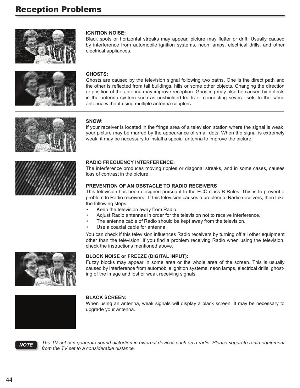 Reception problems | Hitachi ULTRAVISION L32S504 User Manual | Page 44 / 60