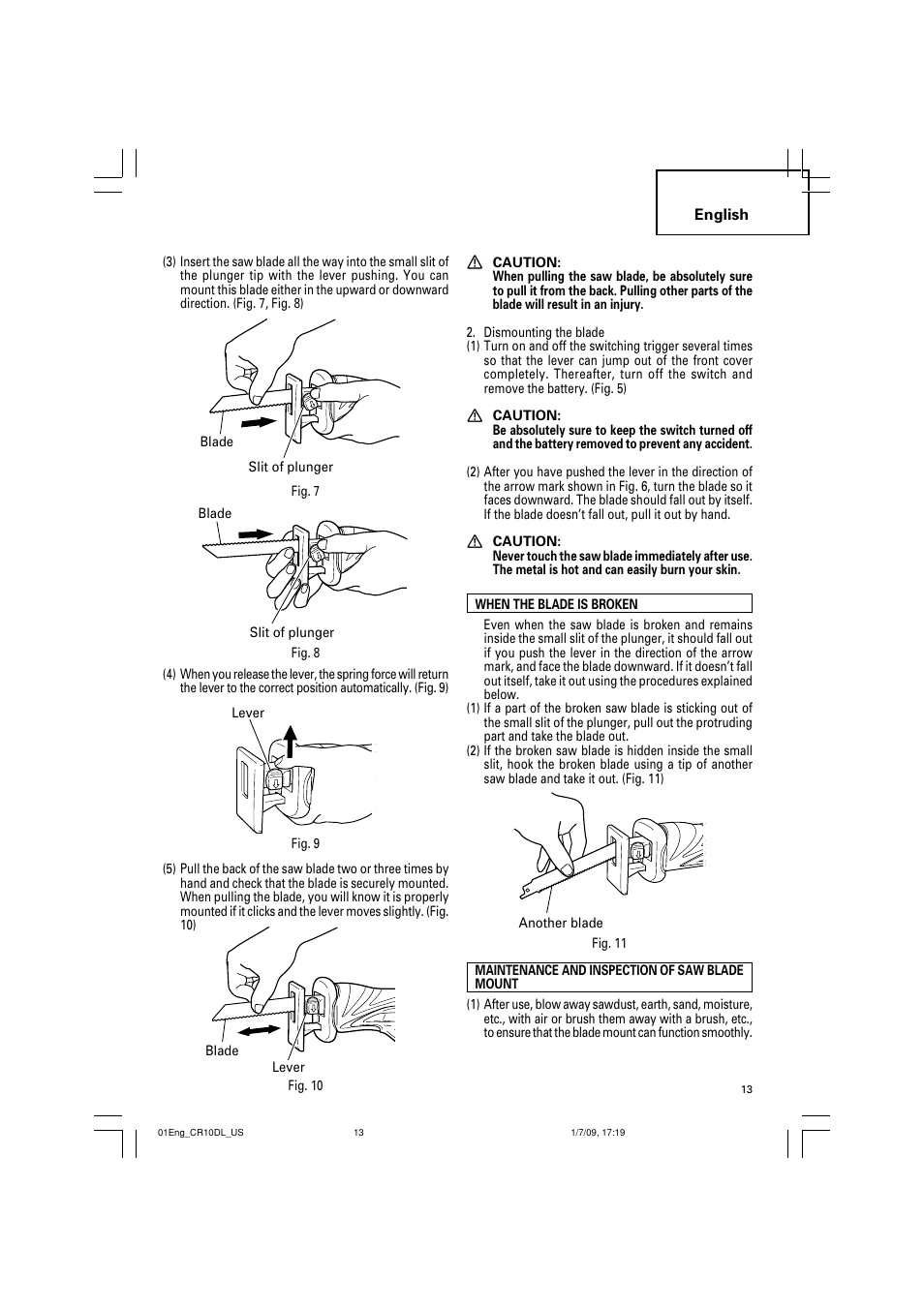 Hitachi CR 10DL User Manual | Page 13 / 56