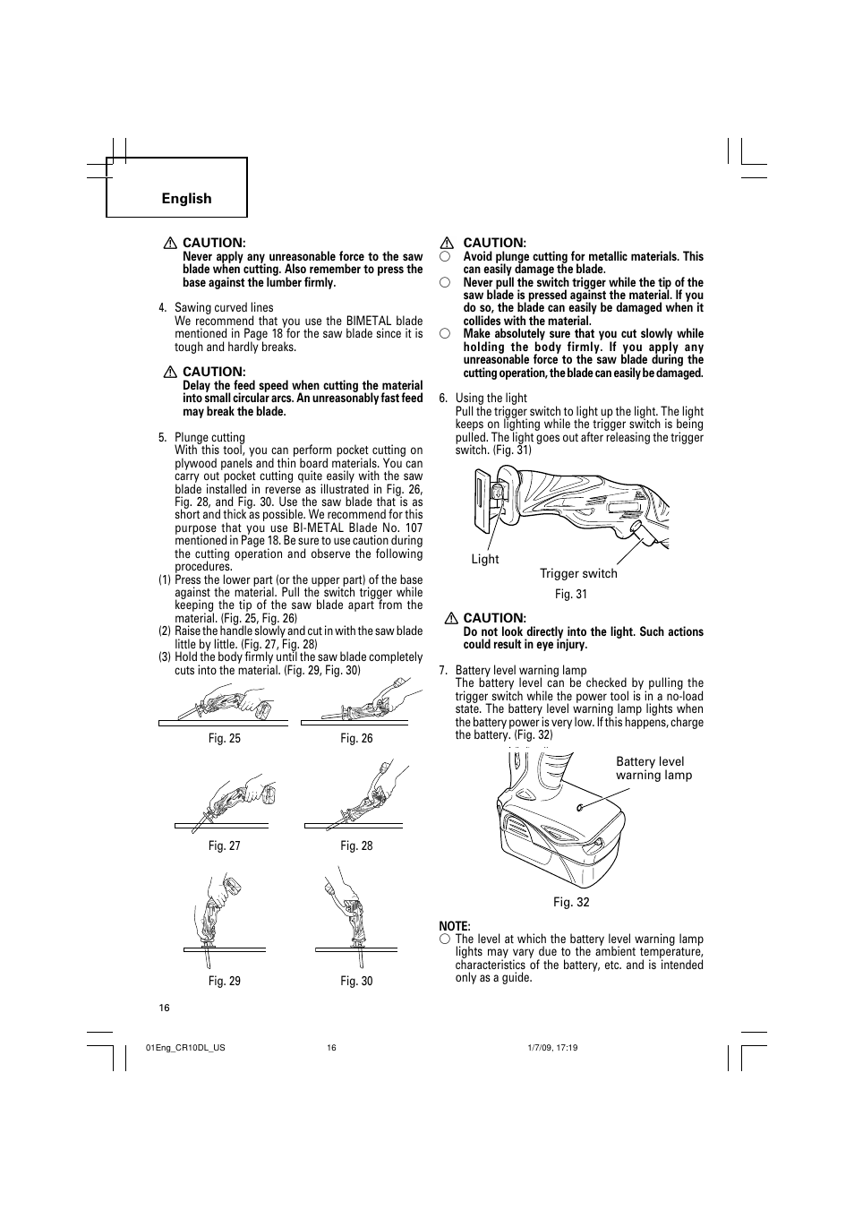 Hitachi CR 10DL User Manual | Page 16 / 56