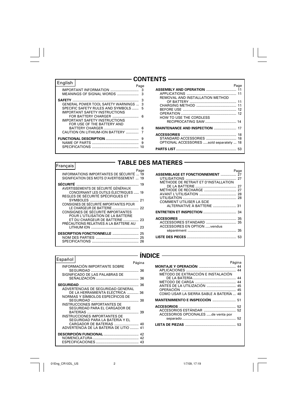 Hitachi CR 10DL User Manual | Page 2 / 56