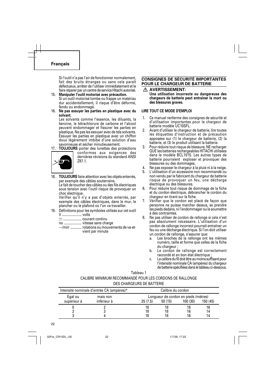 Hitachi CR 10DL User Manual | Page 22 / 56