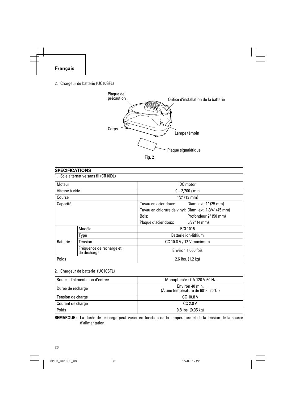 Hitachi CR 10DL User Manual | Page 26 / 56