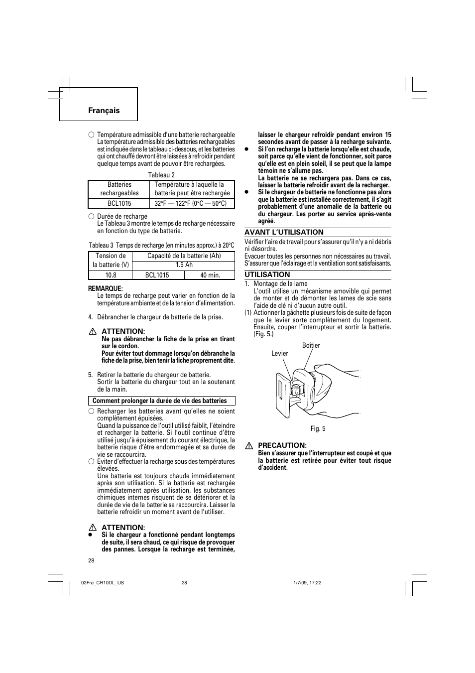Hitachi CR 10DL User Manual | Page 28 / 56