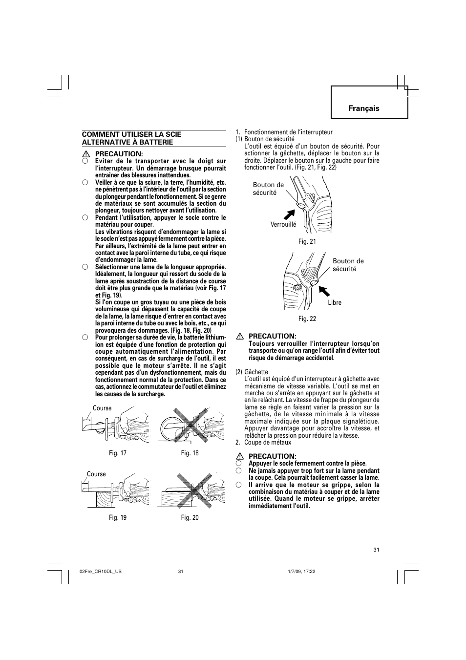 Hitachi CR 10DL User Manual | Page 31 / 56