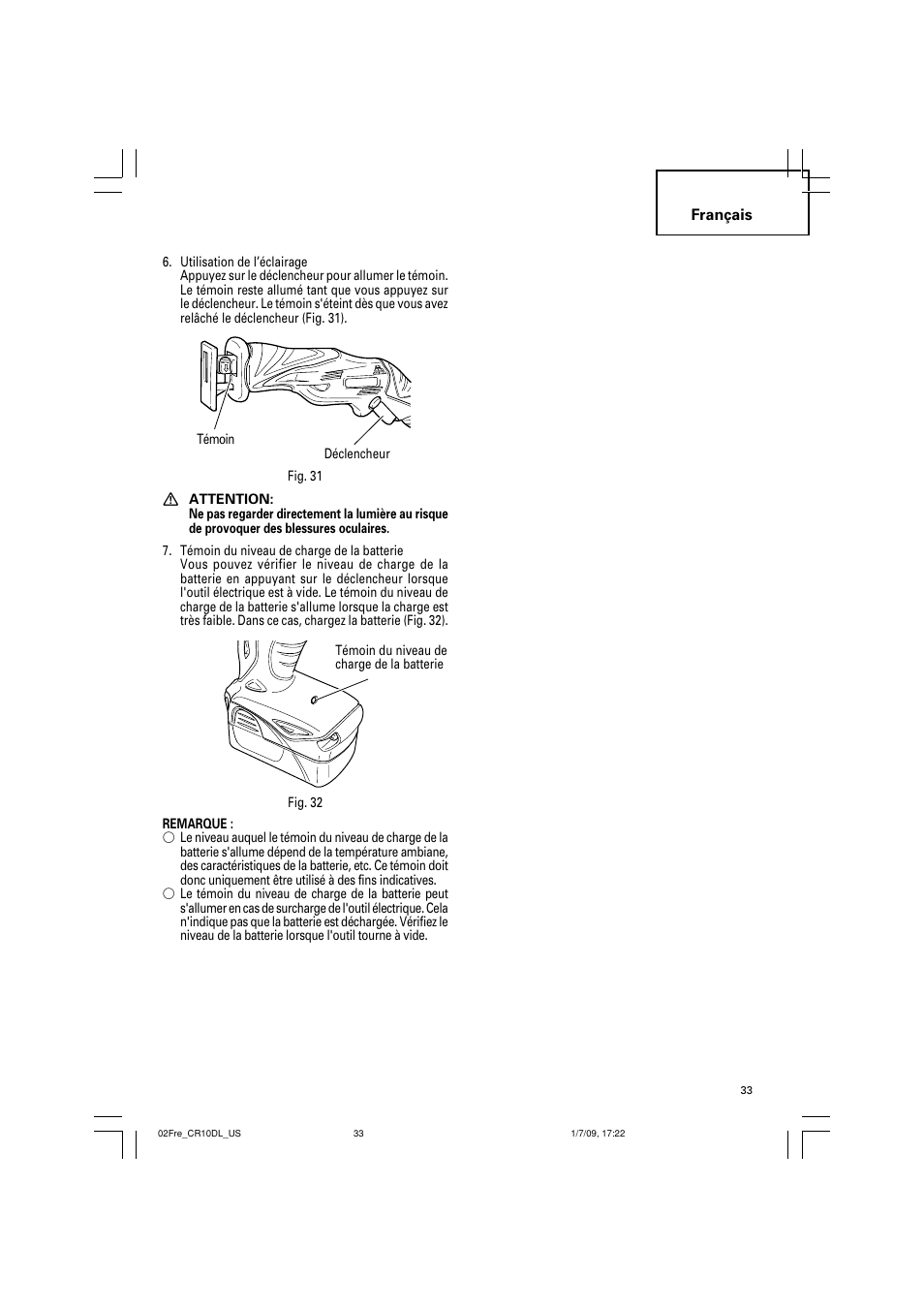 Hitachi CR 10DL User Manual | Page 33 / 56
