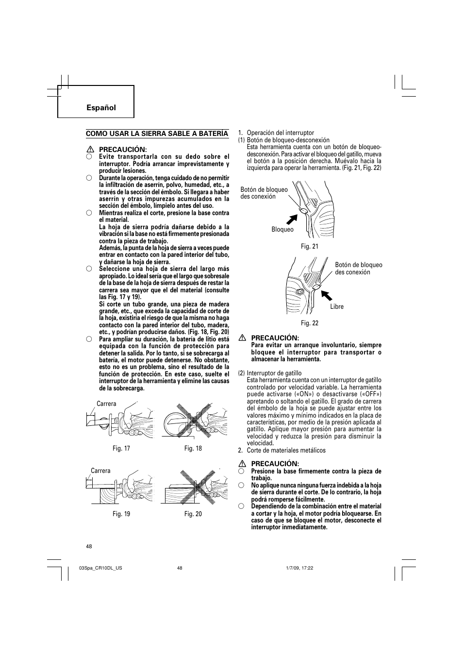 Hitachi CR 10DL User Manual | Page 48 / 56
