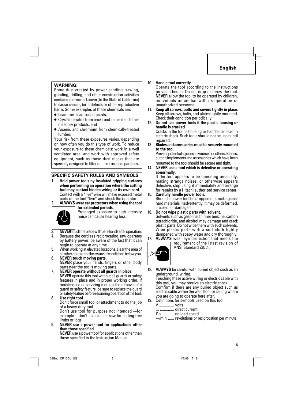 Hitachi CR 10DL User Manual | Page 5 / 56