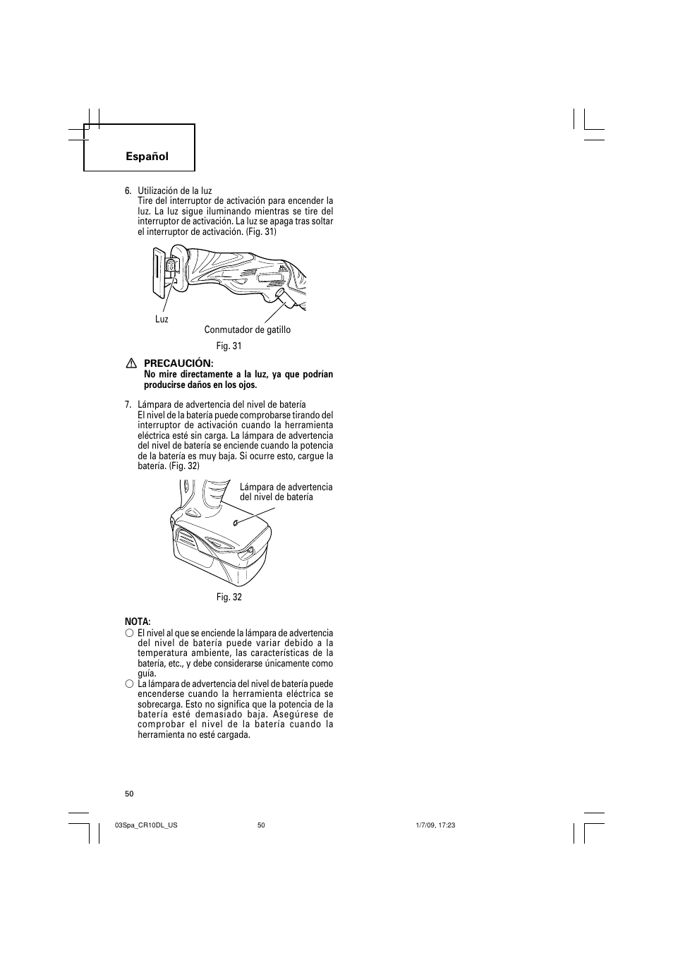 Hitachi CR 10DL User Manual | Page 50 / 56
