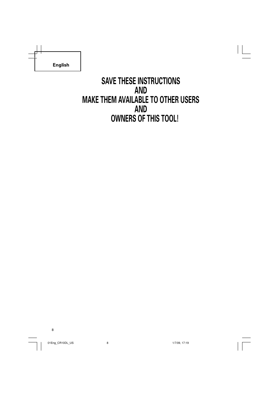 Hitachi CR 10DL User Manual | Page 8 / 56