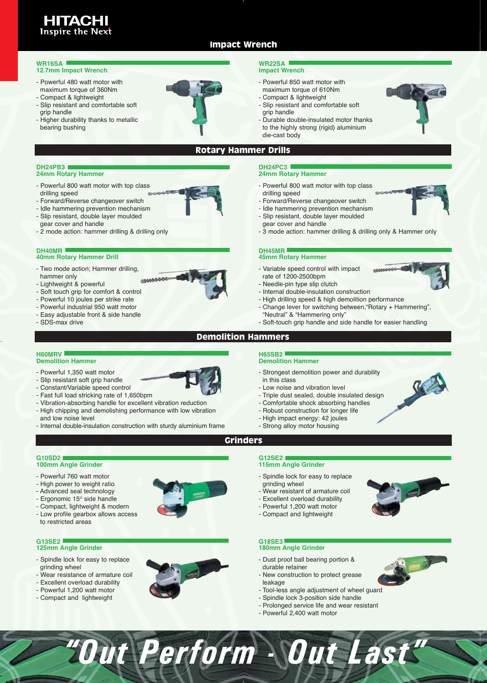 Out perform - out last | Hitachi DS14DVF3 User Manual | Page 3 / 30