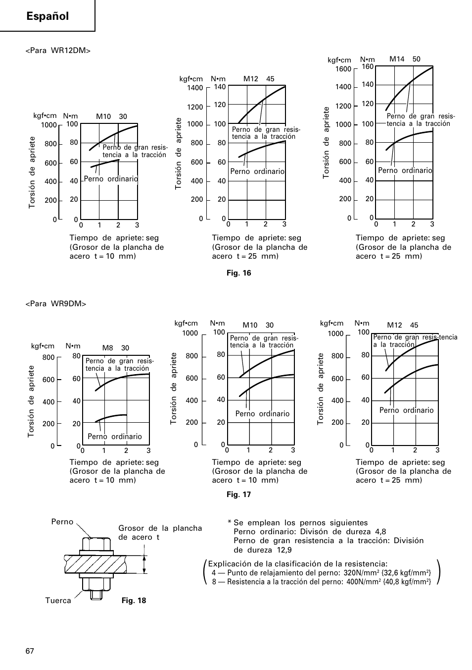 Español | Hitachi WR 12DM User Manual | Page 68 / 98