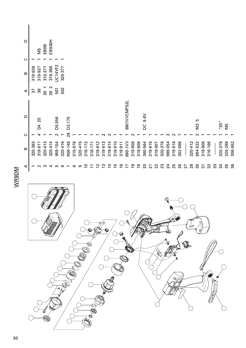 Wr9dm | Hitachi WR 12DM User Manual | Page 94 / 98