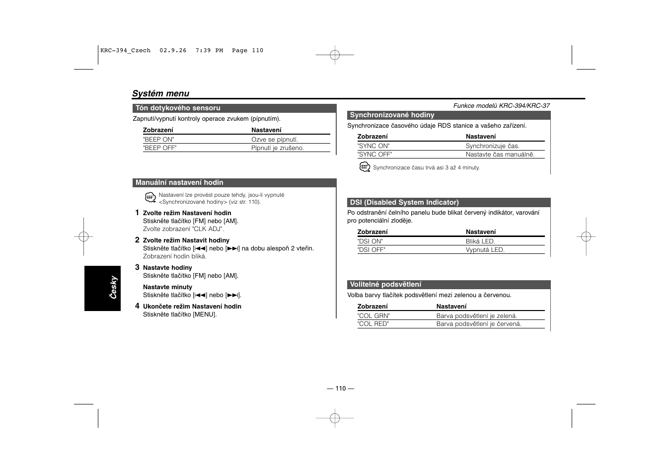 Kenwood KRC-31 User Manual | Page 110 / 122