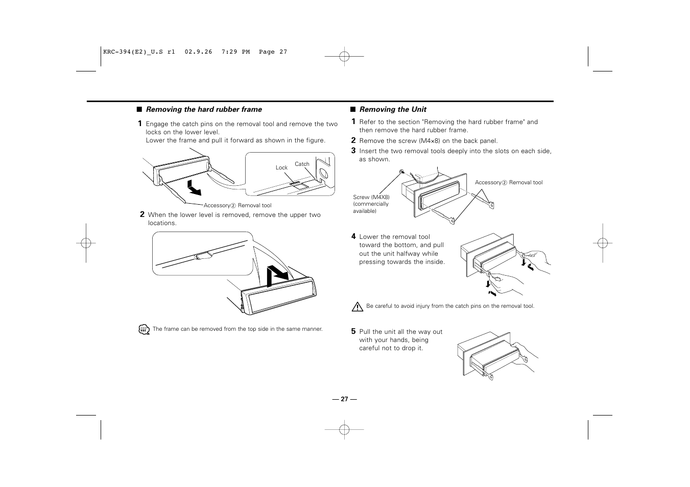 Kenwood KRC-31 User Manual | Page 27 / 122