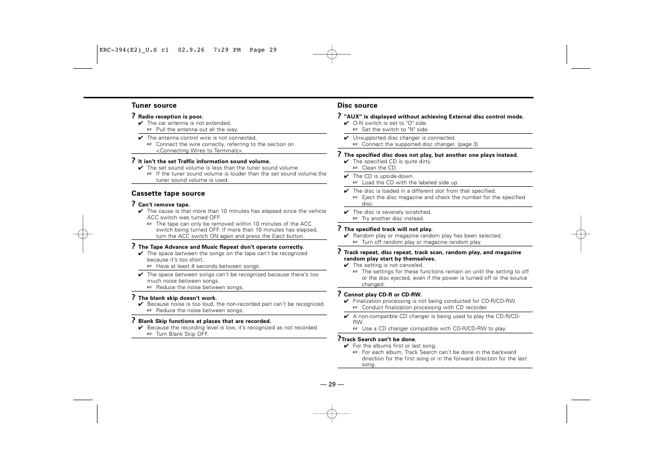 Kenwood KRC-31 User Manual | Page 29 / 122