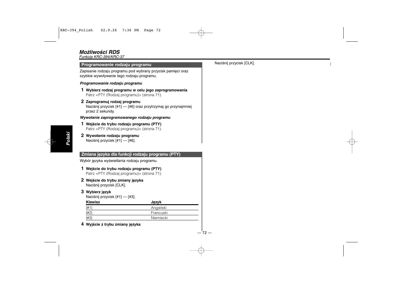 Kenwood KRC-31 User Manual | Page 72 / 122