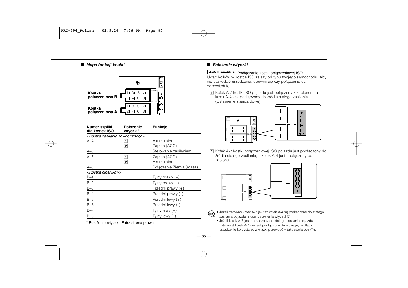 Kenwood KRC-31 User Manual | Page 85 / 122