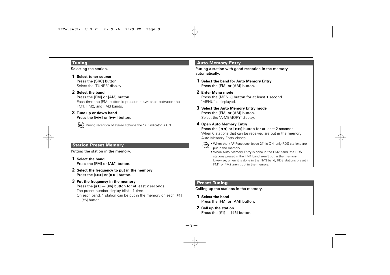 Kenwood KRC-31 User Manual | Page 9 / 122