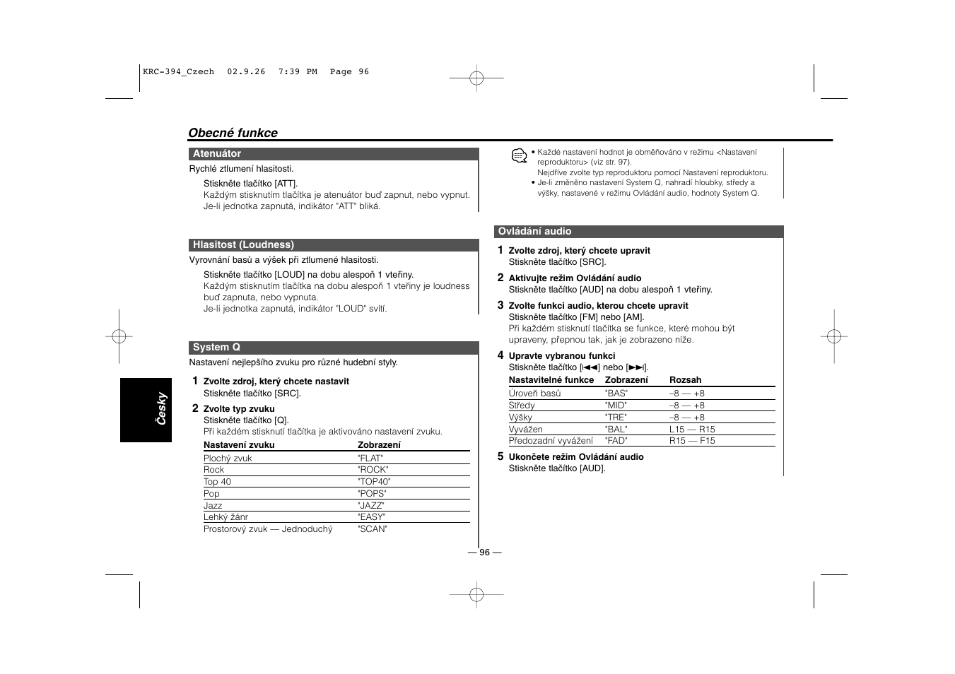 Kenwood KRC-31 User Manual | Page 96 / 122