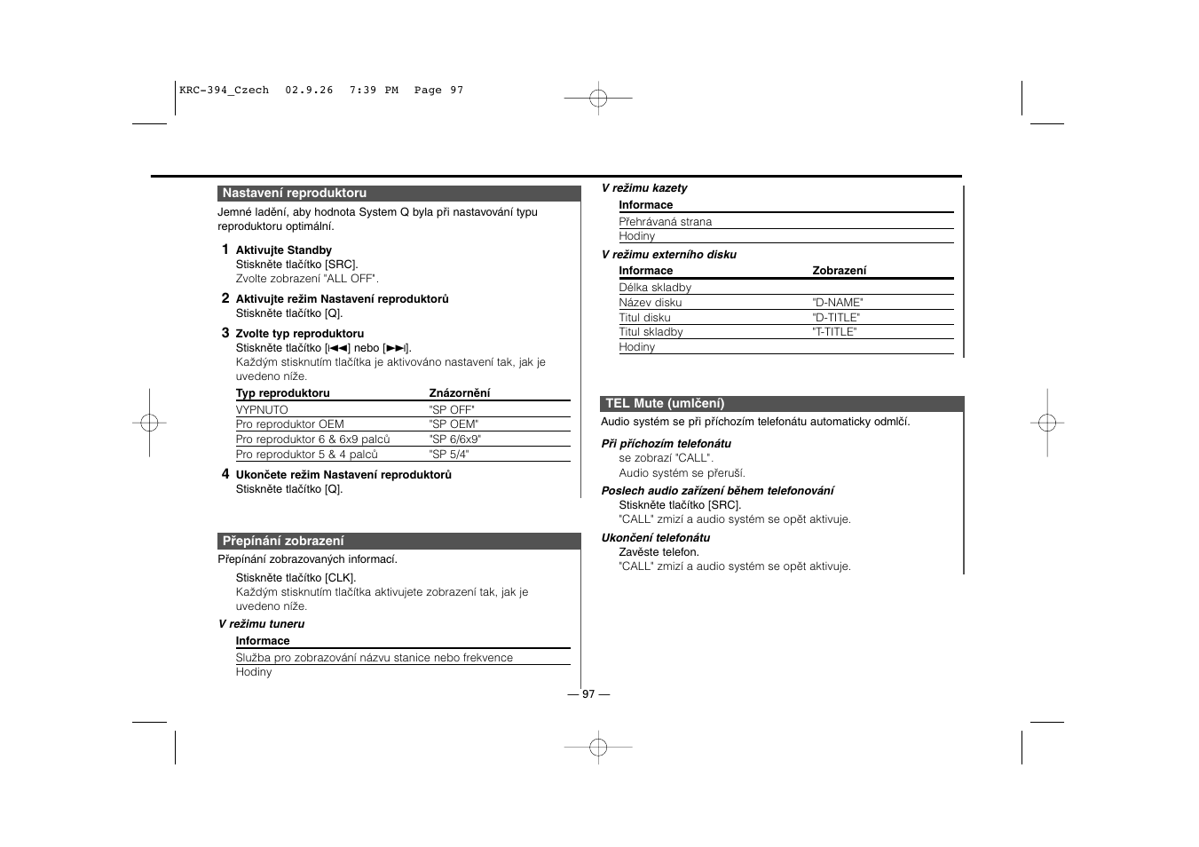 Kenwood KRC-31 User Manual | Page 97 / 122