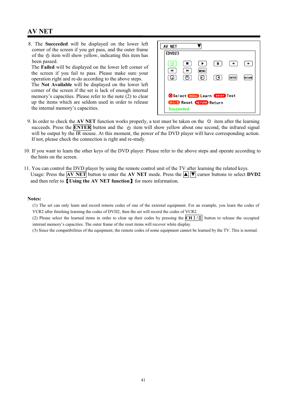 Av net | Hitachi C43-FD7000 User Manual | Page 41 / 56