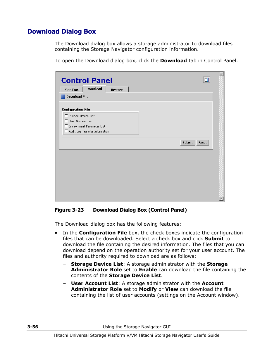 Download dialog box, Download dialog box -56, Download dialog box and | Hitachi MK-96RD621-08 User Manual | Page 122 / 188