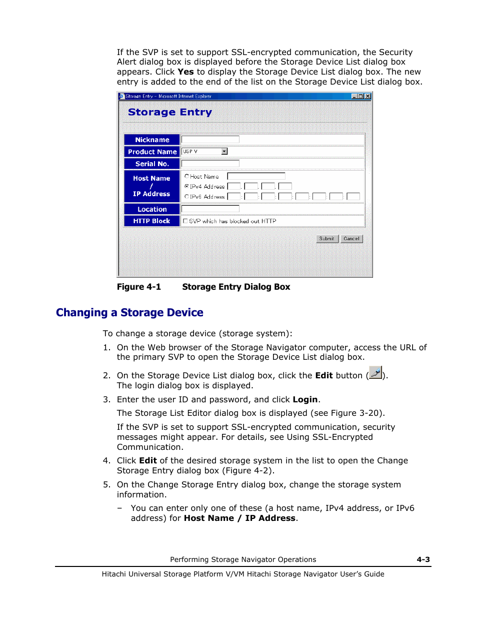 Changing a storage device, Changing a storage device -3, Figure | 1), which allows you to add a, X (see figure 4-1) | Hitachi MK-96RD621-08 User Manual | Page 127 / 188