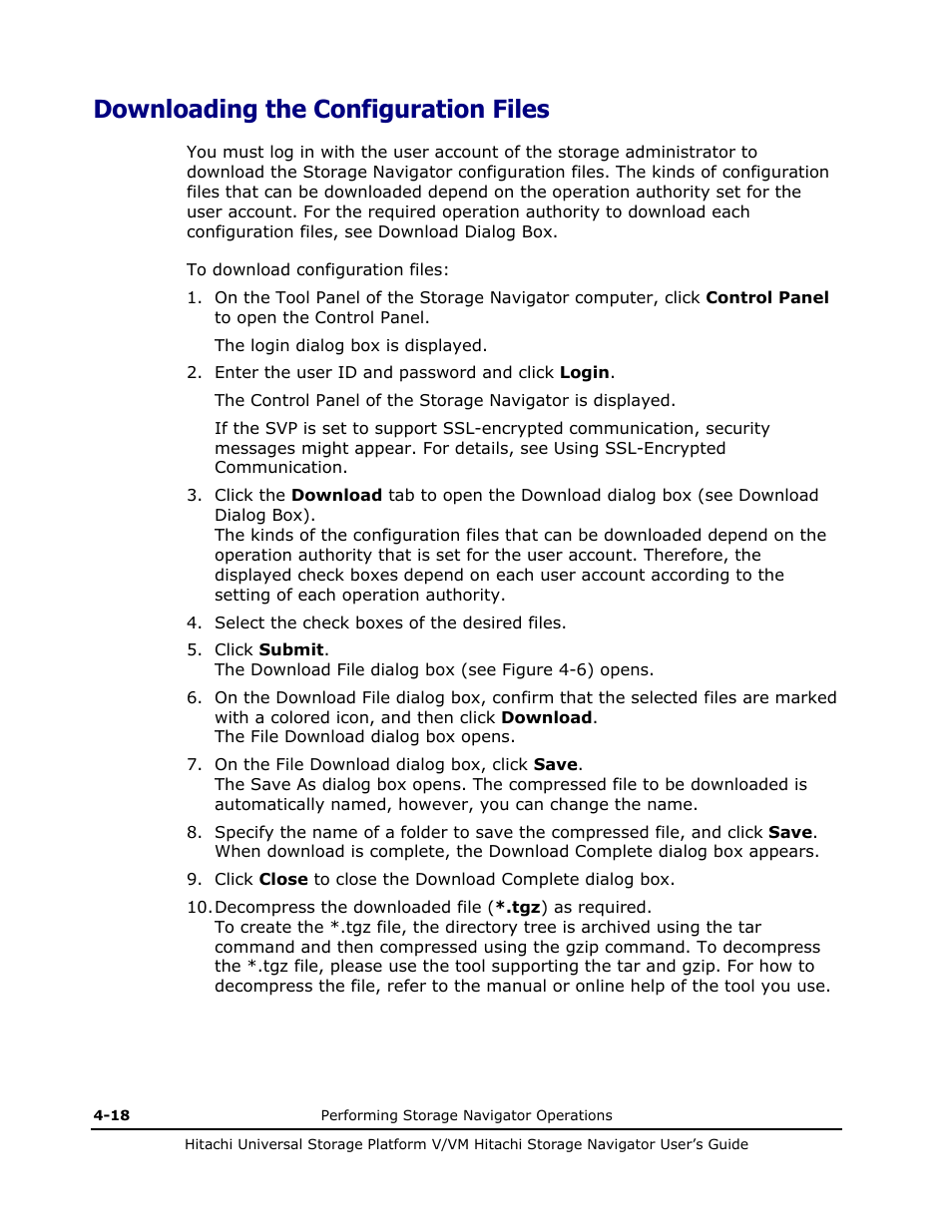 Downloading the configuration files, Downloading the configuration files -18, Ee downloading the configuration files | Hitachi MK-96RD621-08 User Manual | Page 142 / 188