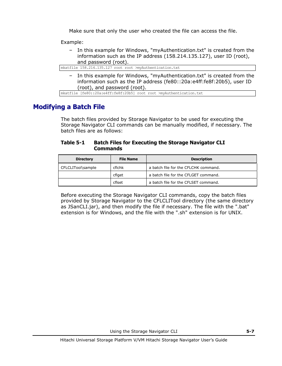 Modifying a batch file, Modifying a batch file -7 | Hitachi MK-96RD621-08 User Manual | Page 161 / 188