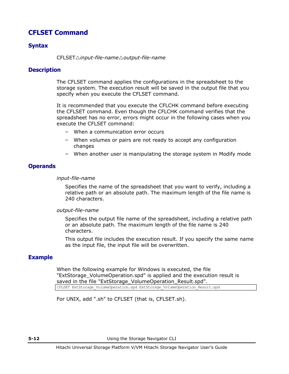 Cflset command, Cflset command -12 | Hitachi MK-96RD621-08 User Manual | Page 166 / 188