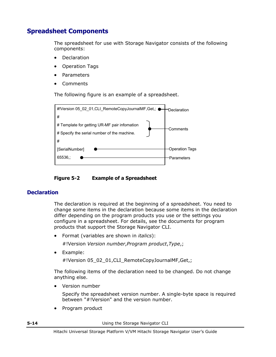 Spreadsheet components, Spreadsheet components -14 | Hitachi MK-96RD621-08 User Manual | Page 168 / 188