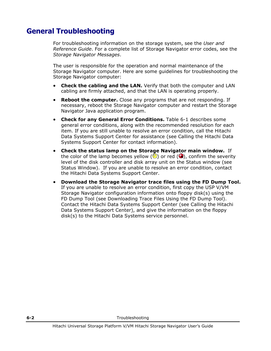 General troubleshooting, General troubleshooting -2 | Hitachi MK-96RD621-08 User Manual | Page 174 / 188