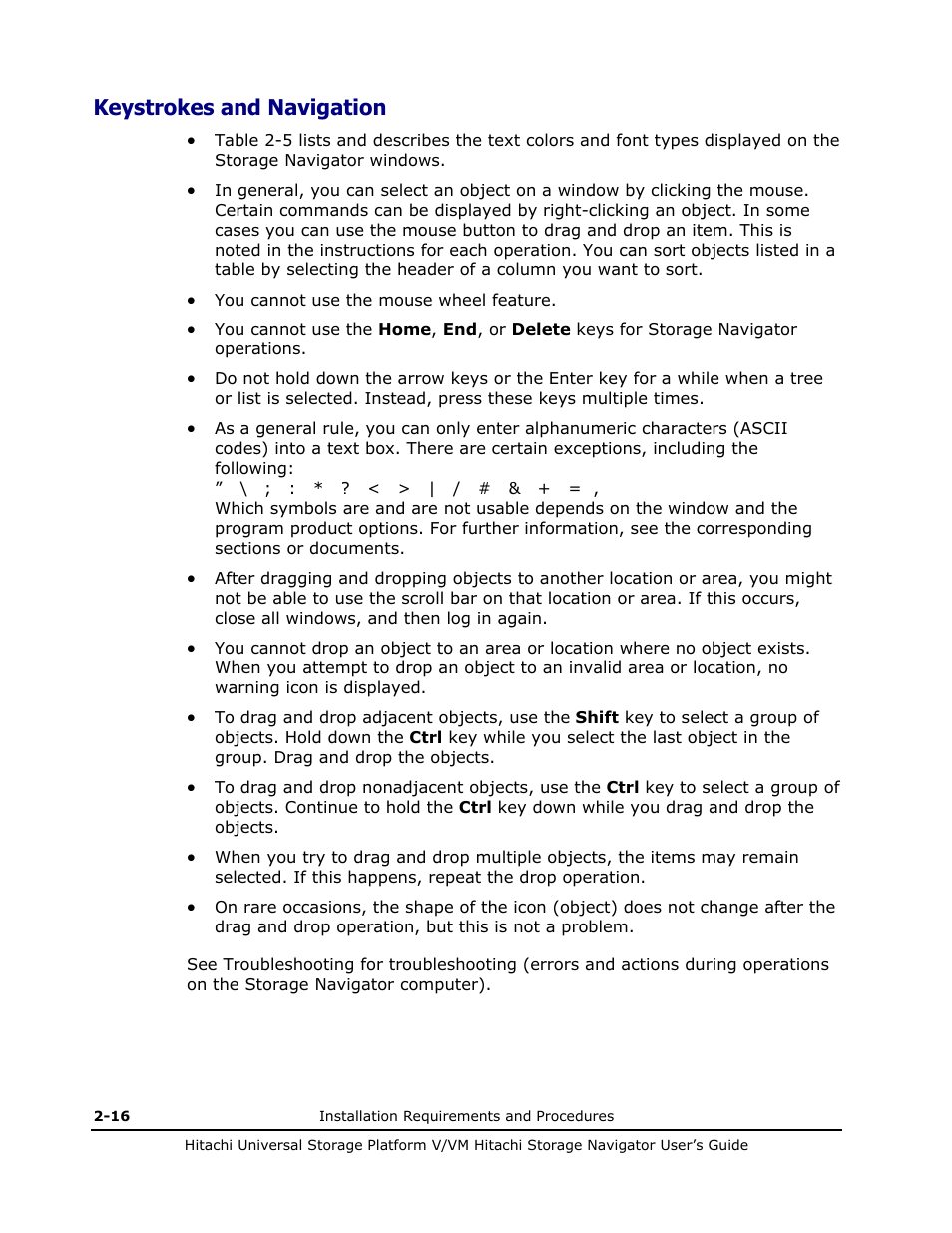Keystrokes and navigation, Keystrokes and navigation -16, Te in (keystrokes and navigation) | Hitachi MK-96RD621-08 User Manual | Page 44 / 188