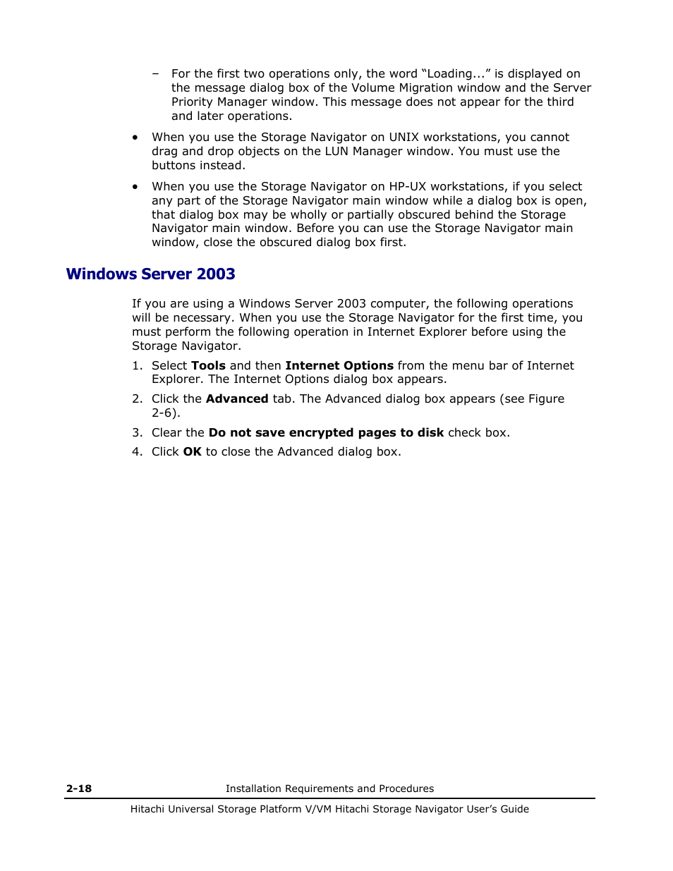 Windows server 2003, Windows server 2003 -18 | Hitachi MK-96RD621-08 User Manual | Page 46 / 188