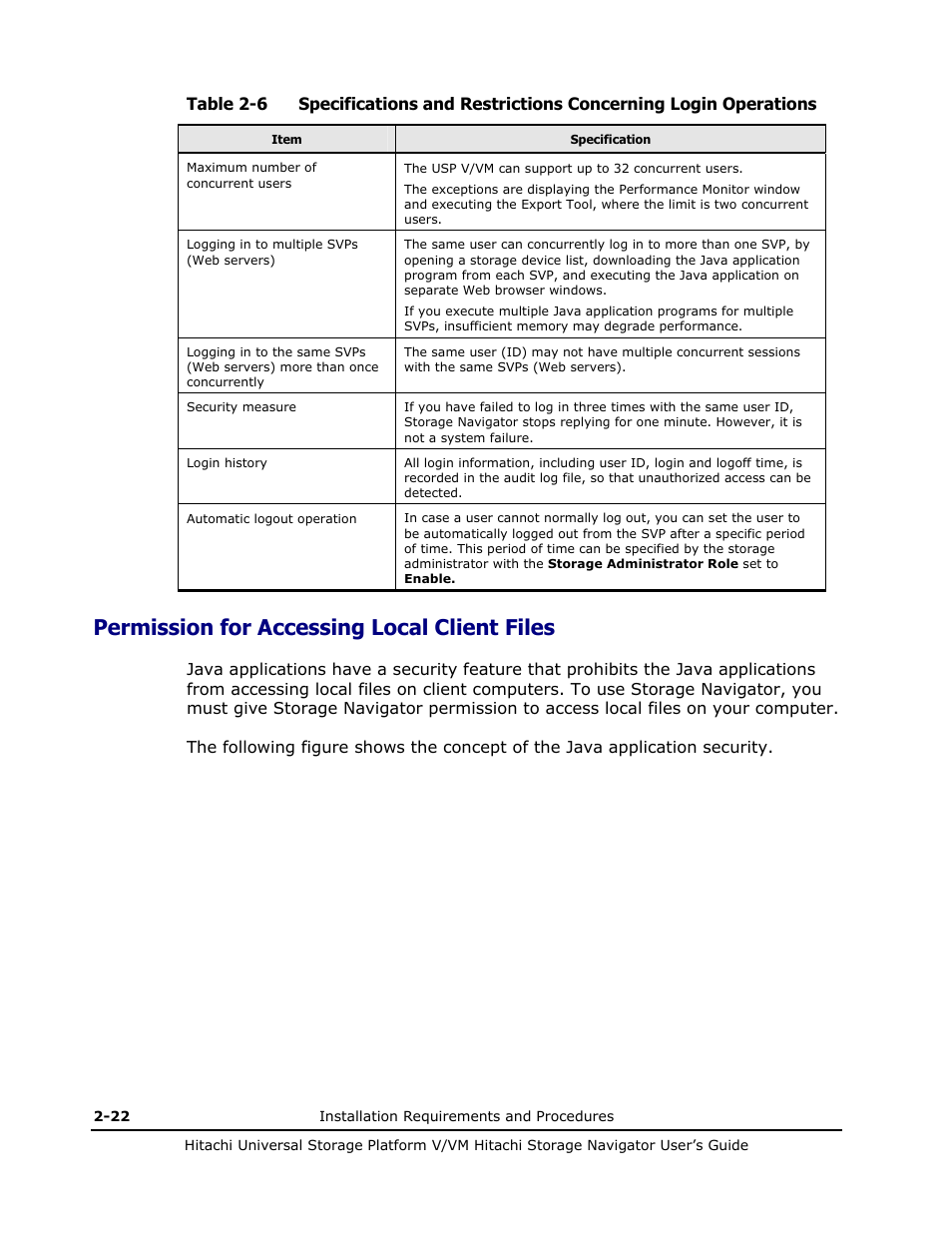 Permission for accessing local client files, Permission for accessing local client files -22, Files | Hitachi MK-96RD621-08 User Manual | Page 50 / 188