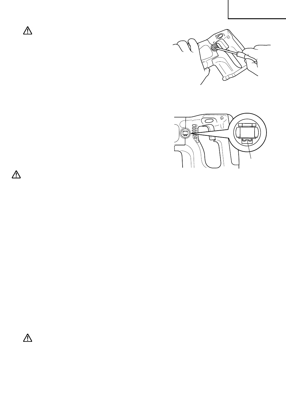 Warning | Hitachi CR 18DV User Manual | Page 23 / 80