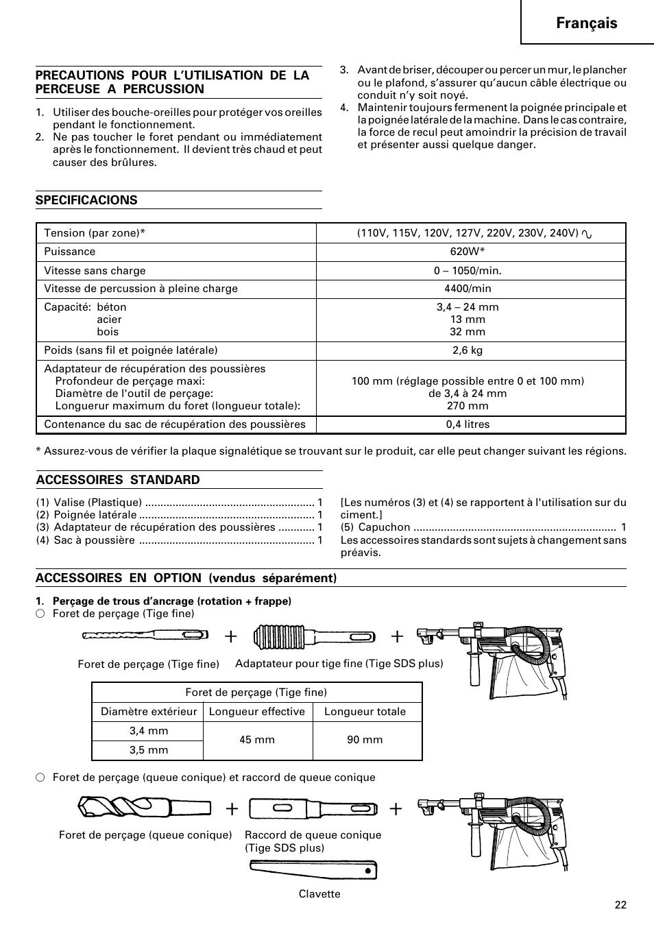 Français | Hitachi 24PD User Manual | Page 23 / 58