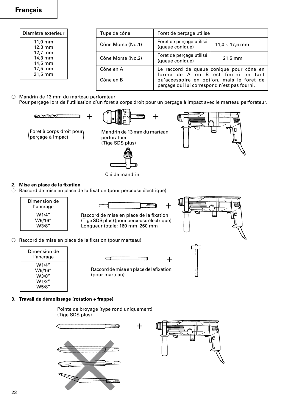 Français | Hitachi 24PD User Manual | Page 24 / 58